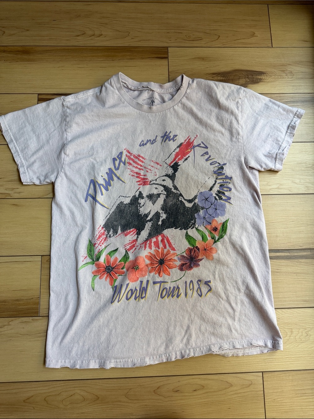 Distressed Prince Tshirt World Tour 1985 Size Small Medium